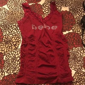 Bebe tank top maroon